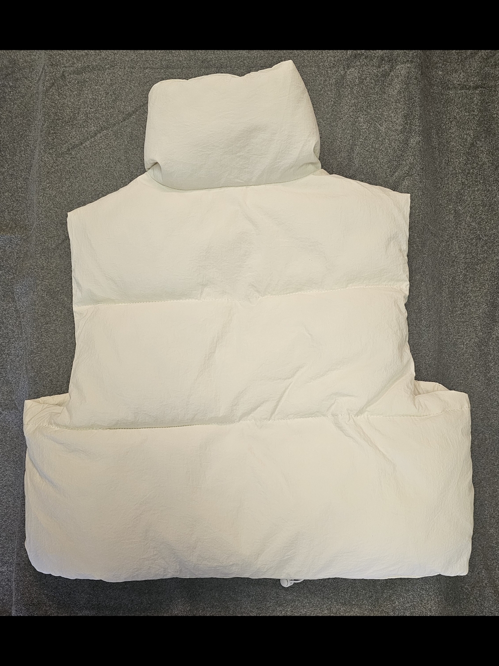 Women's Cream Puffer Vest - Medium - Picture 3 of 6